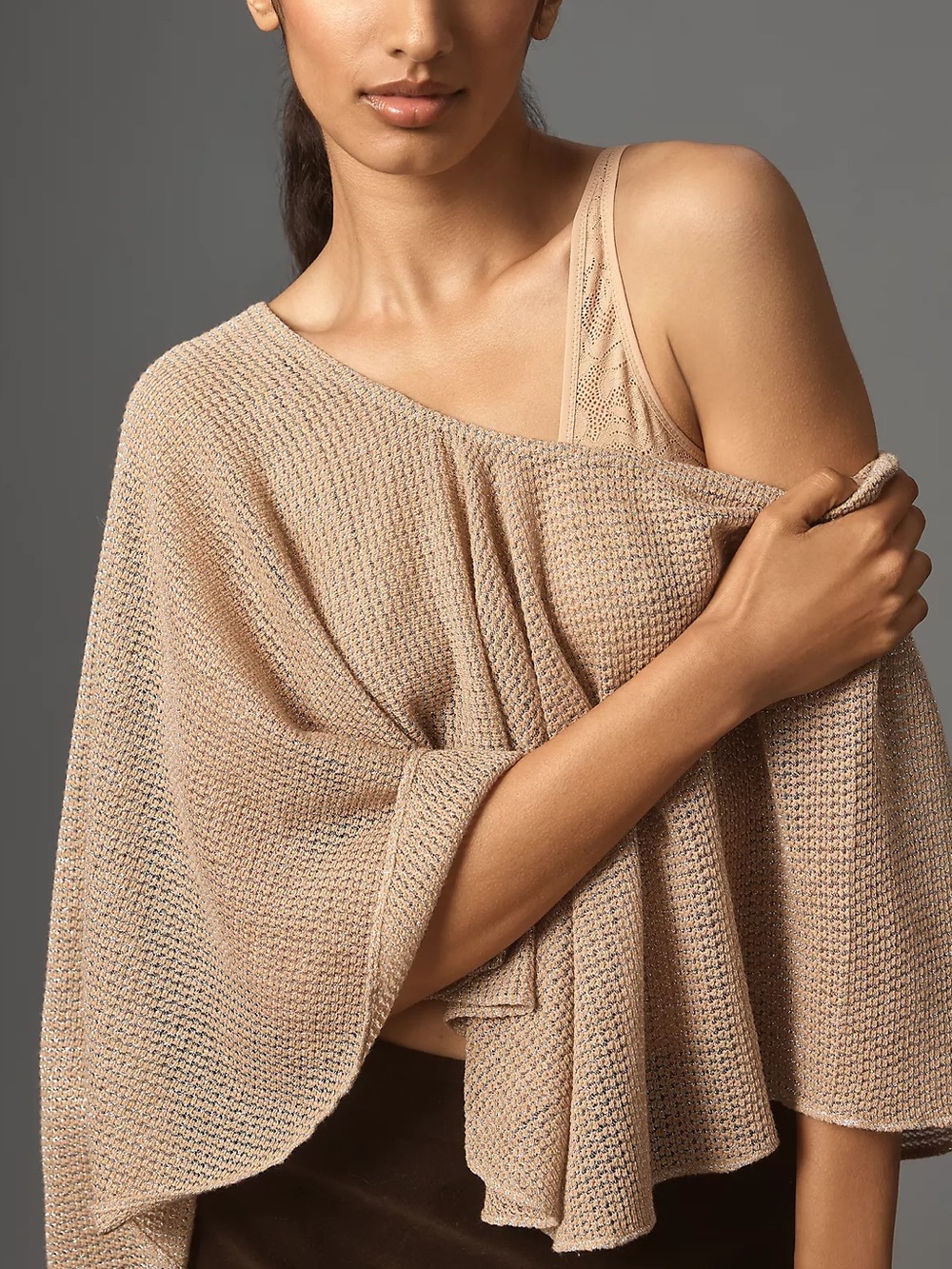 Anthropologie Ollari Lurex Poncho - Picture 2 of 5